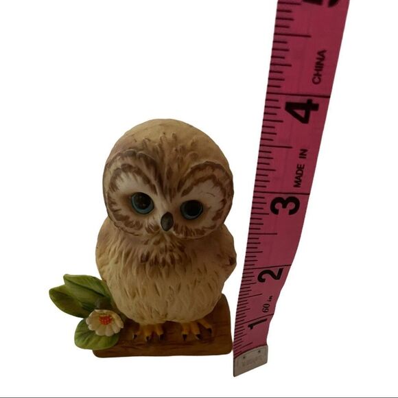 Vintage Ceramic Light Brown Owl Bird 3 in Figurine - Picture 6 of 7